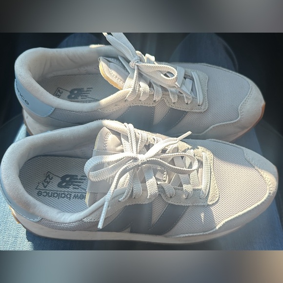 New Balance Shoes - New Balance Light Gray and White Sneakers